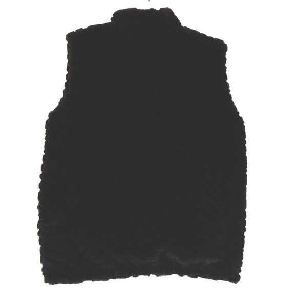 Duffel Outdoor Vest Faux Fur Vest Dark Brown Pockets Full Zip Size XL‎ Vintage - Picture 2 of 8